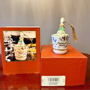 Lenox Celebrate 2000 Champagne Bucket Ornament Millennium Edition Christmas